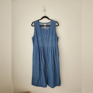 Vintage cottagecore Northern Reflections denim dress